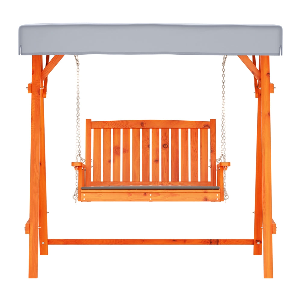 Gardeon Swing Chair Wooden Garden Bench Canopy 2 Seater Outdoor Furniture-Swing Chairs-PEROZ Accessories