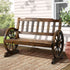 Gardeon Wooden Wagon Wheel Chair-Furniture > Outdoor-PEROZ Accessories