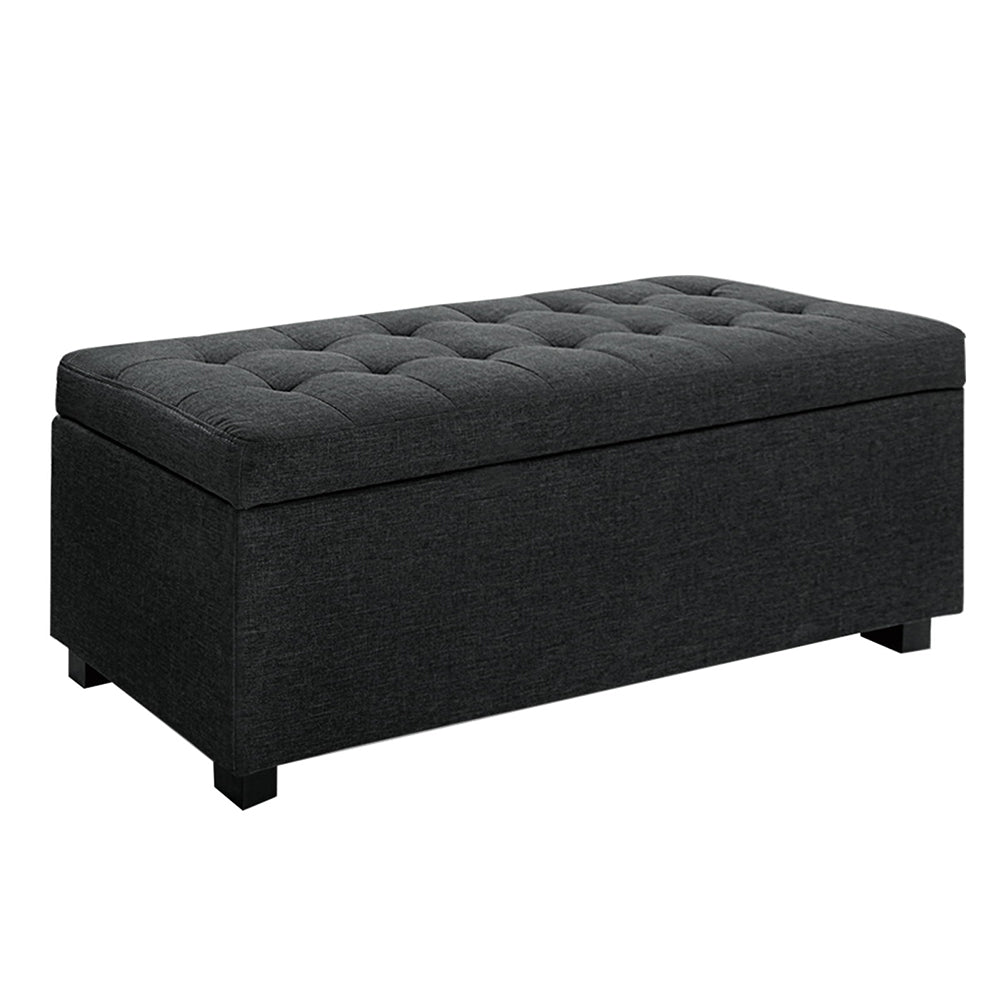 Premium Storage Ottoman - Charcoal-Furniture &gt; Bedroom-PEROZ Accessories