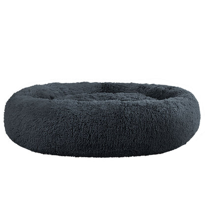 i.Pet Pet Bed Dog Cat 110cm Calming Extra Large Soft Plush Dark Grey-Pet Beds-PEROZ Accessories