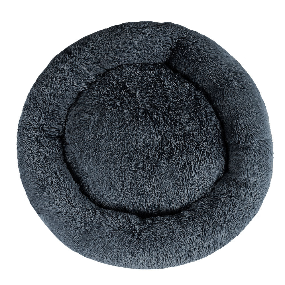 i.Pet Pet Bed Dog Cat 110cm Calming Extra Large Soft Plush Dark Grey-Pet Beds-PEROZ Accessories