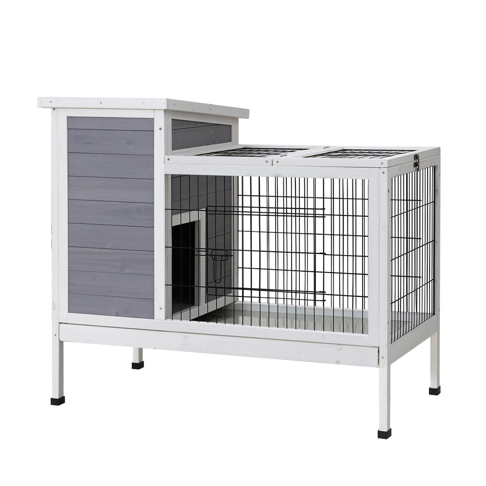 i.Pet Rabbit Hutch Wooden Ferret Cage Habitat House Outdoor Large-Home &amp; Garden &gt; Shading-PEROZ Accessories