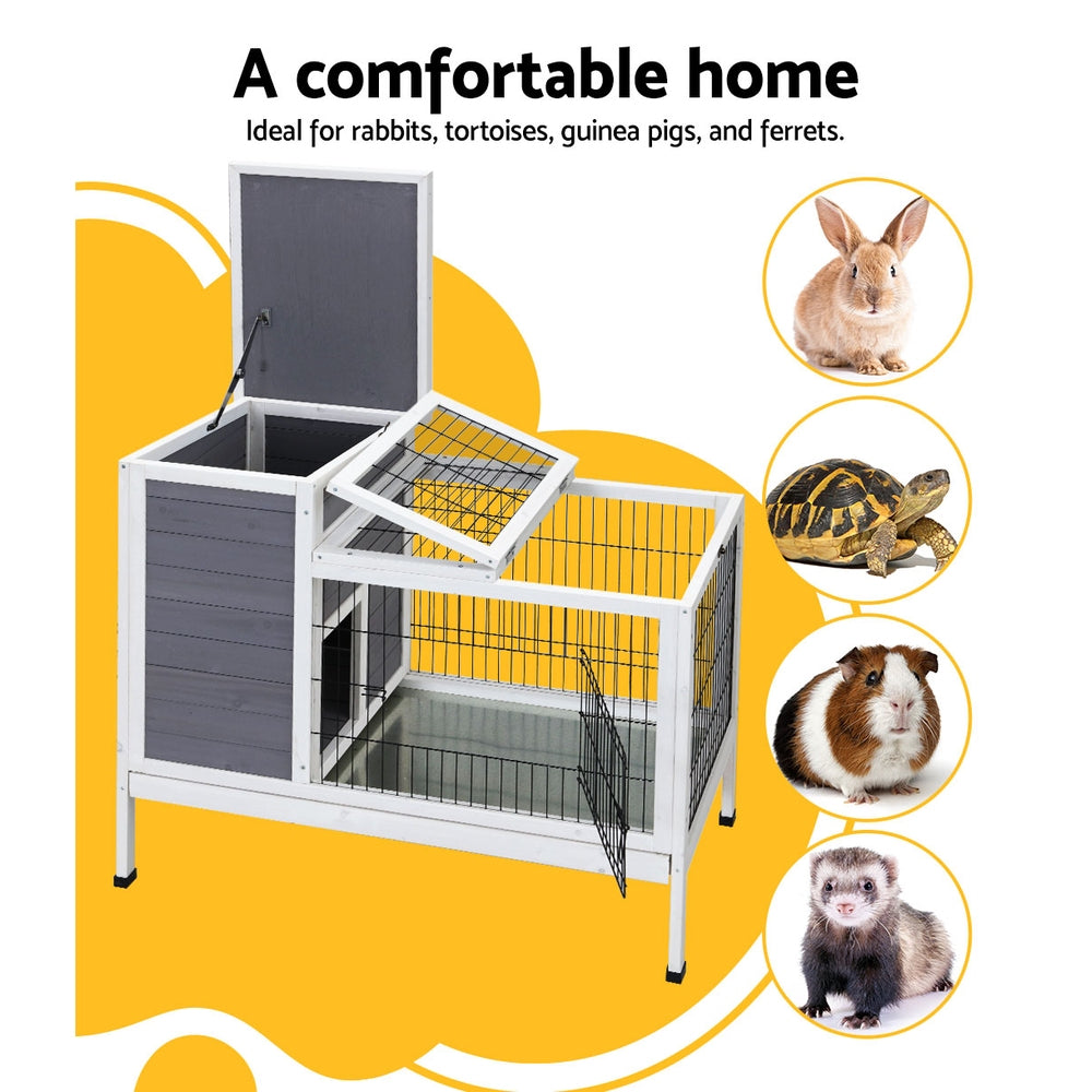 i.Pet Rabbit Hutch Wooden Ferret Cage Habitat House Outdoor Large-Home &amp; Garden &gt; Shading-PEROZ Accessories