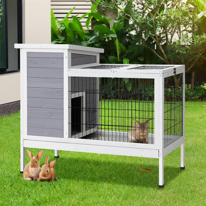 i.Pet Rabbit Hutch Wooden Ferret Cage Habitat House Outdoor Large-Home &amp; Garden &gt; Shading-PEROZ Accessories