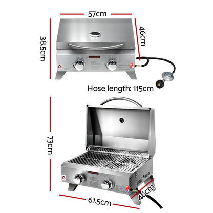 Grillz Portable 2 Burner Gas BBQ-Home &amp; Garden &gt; BBQ-PEROZ Accessories