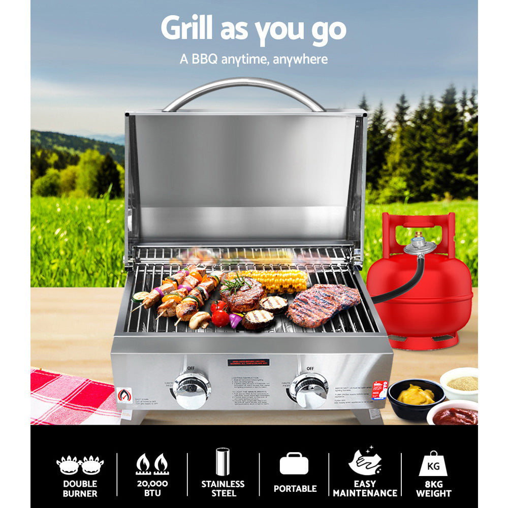 Grillz Portable 2 Burner Gas BBQ-Home &amp; Garden &gt; BBQ-PEROZ Accessories