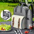 Alfresco Picnic Basket Backpack Set Cooler Bag 4 Person Outdoor Insulated Liquor-Outdoor > Picnic-PEROZ Accessories