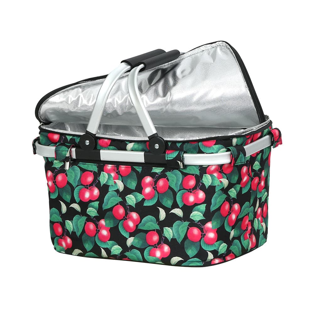 Alfresco Picnic Basket Folding Bag Hamper Insulated Storage Food Cover-Outdoor &gt; Camping-PEROZ Accessories