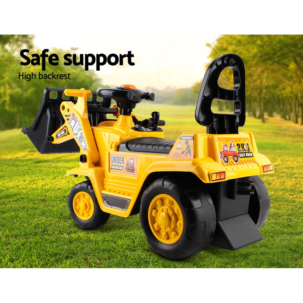 Keezi Kids Ride On Bulldozer - Yellow-Baby &amp; Kids &gt; Ride on Cars, Go-karts &amp; Bikes-PEROZ Accessories