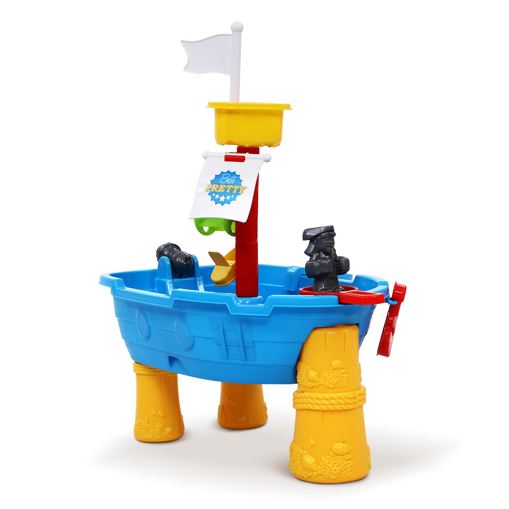 Keezi Kids Beach Sand and Water Toys Outdoor Table Pirate Ship Childrens Sandpit-Baby &amp; Kids &gt; Toys-PEROZ Accessories