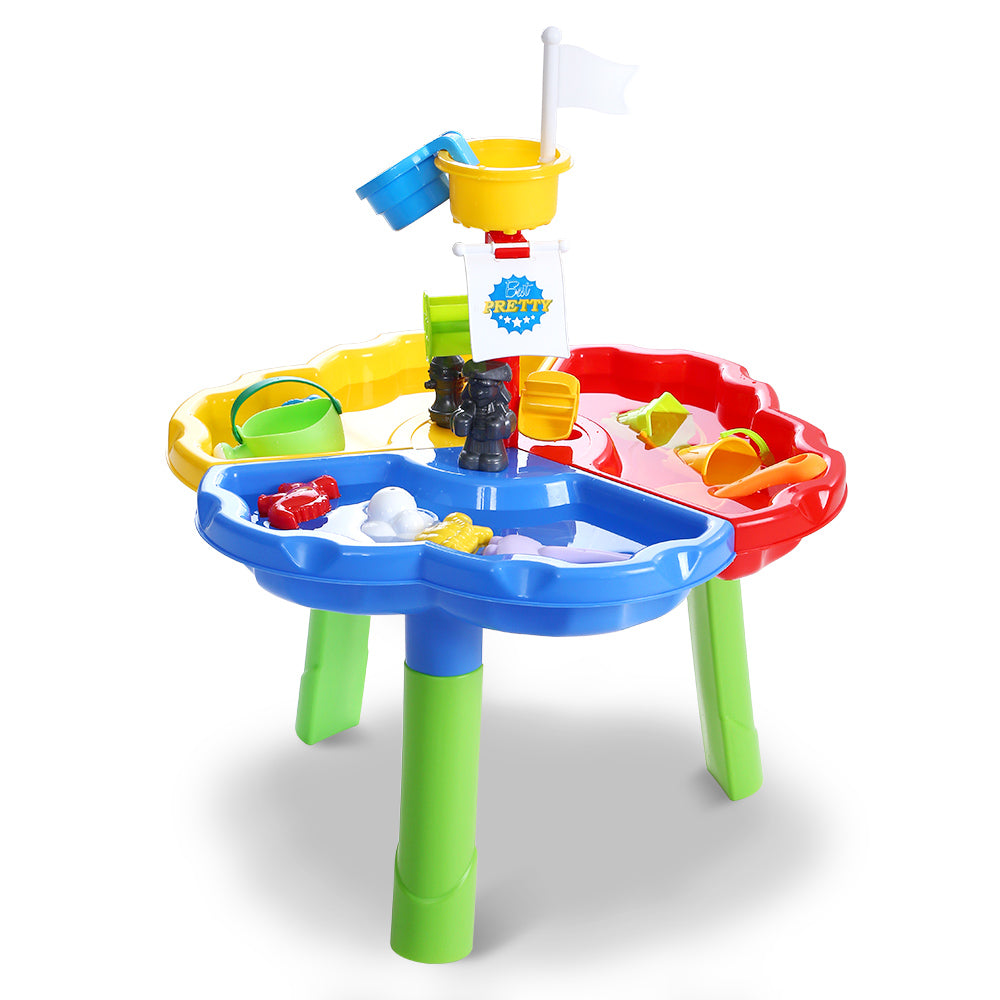 Keezi Kids Beach Sand and Water Sandpit Outdoor Table Childrens Bath Toys-Baby &amp; Kids &gt; Toys-PEROZ Accessories