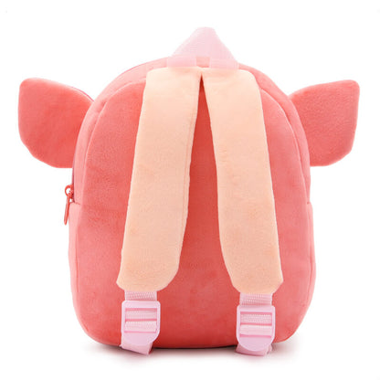 Anykidz 3D Pink Pig Kids School Backpack Cute Cartoon Animal Style Children Toddler Plush Bag Perfect Accessories For Boys and Girls-Backpacks-PEROZ Accessories