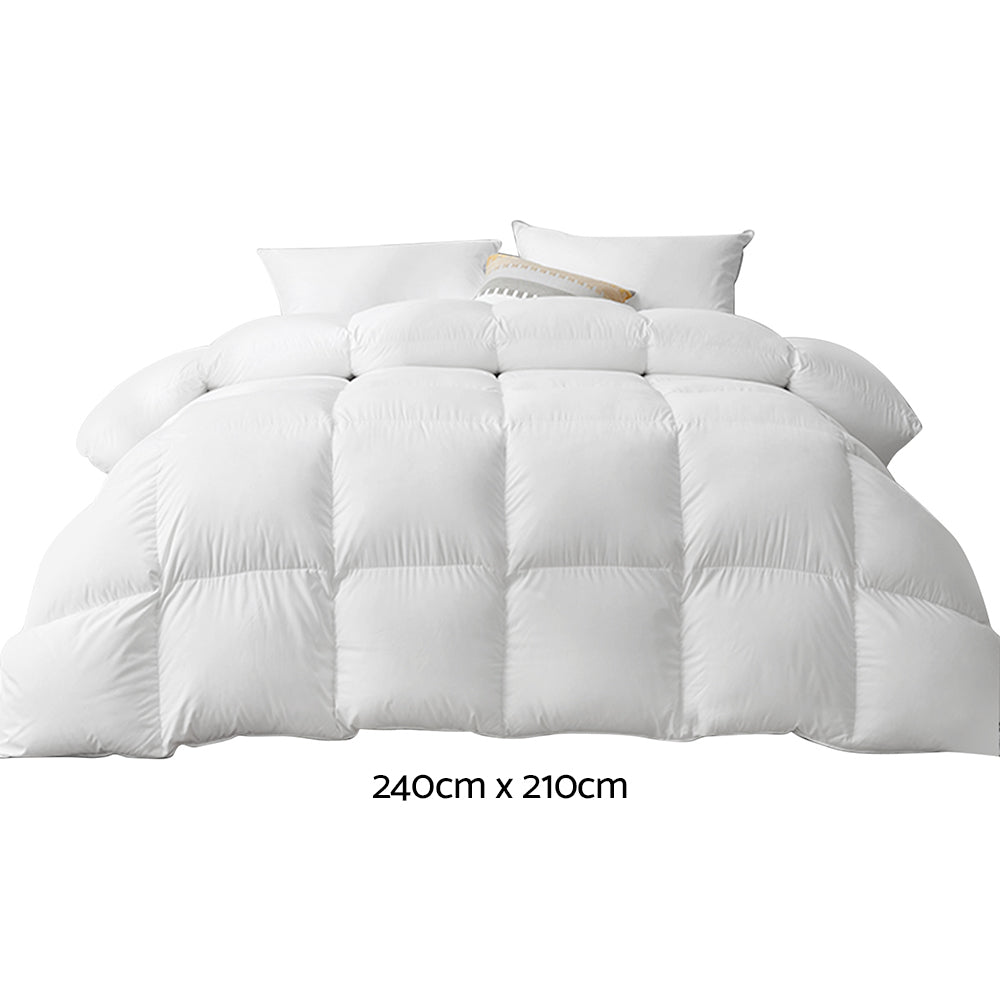 Shop Giselle Bedding Duck Down Feather Quilt 500GSM King Size PEROZ