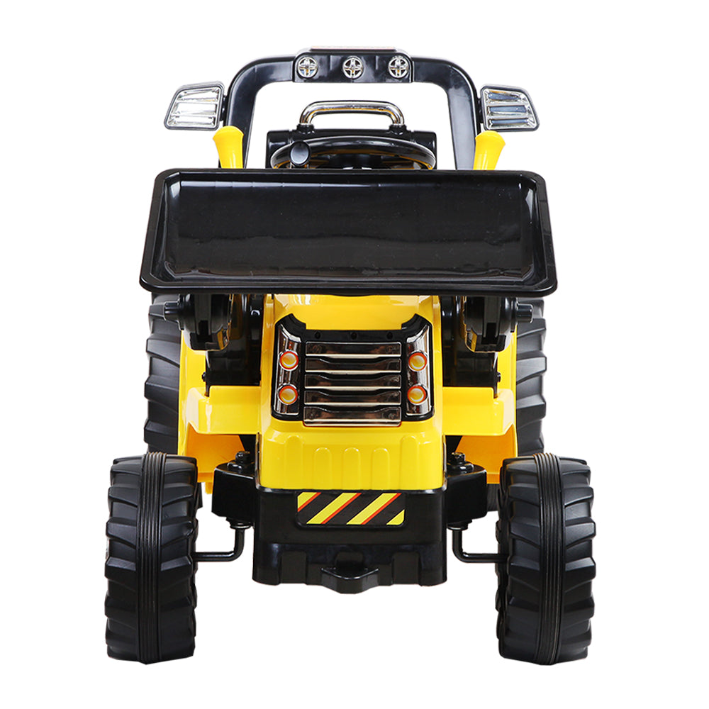 Rigo Kids Ride On Bulldozer Digger Electric Car Yellow-Baby &amp; Kids &gt; Ride on Cars, Go-karts &amp; Bikes-PEROZ Accessories