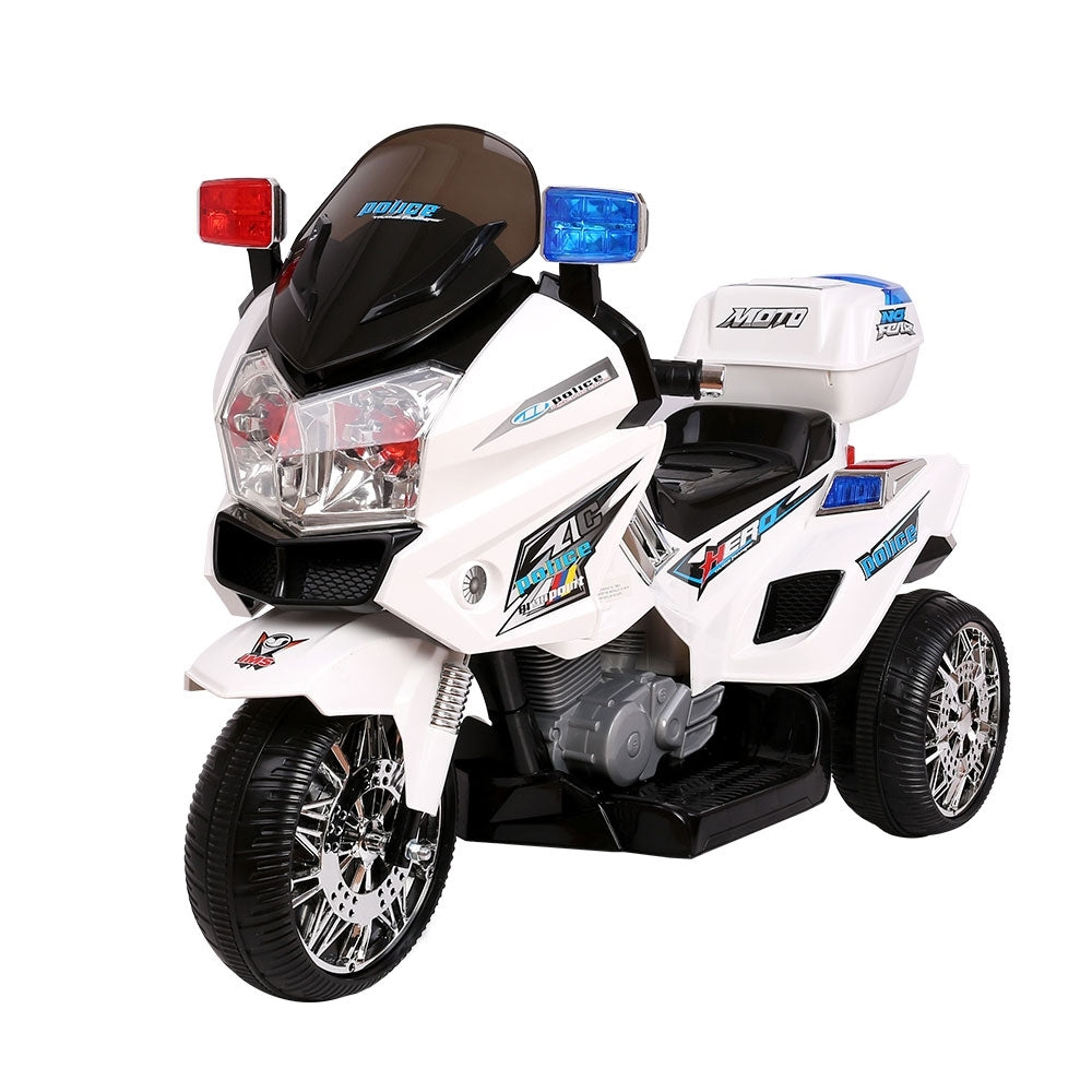 Rigo Kids Ride On Motorbike Motorcycle Car White-Baby &amp; Kids &gt; Ride on Cars, Go-karts &amp; Bikes-PEROZ Accessories