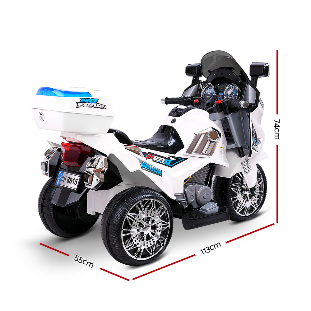 Rigo Kids Ride On Motorbike Motorcycle Car White-Baby &amp; Kids &gt; Ride on Cars, Go-karts &amp; Bikes-PEROZ Accessories