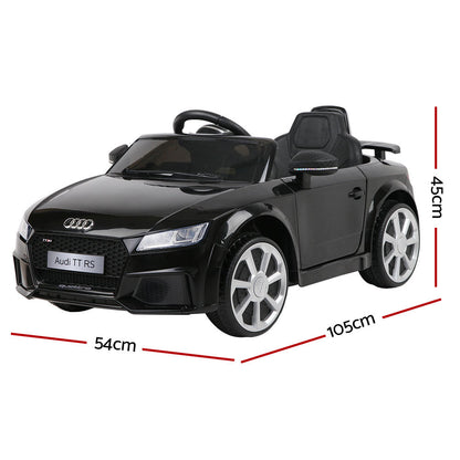 Kids Ride On Car Audi Licensed TT RS Black-Baby &amp; Kids &gt; Ride on Cars, Go-karts &amp; Bikes-PEROZ Accessories