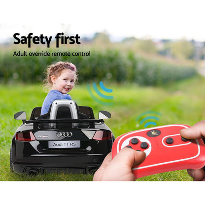 Kids Ride On Car Audi Licensed TT RS Black-Baby &amp; Kids &gt; Ride on Cars, Go-karts &amp; Bikes-PEROZ Accessories