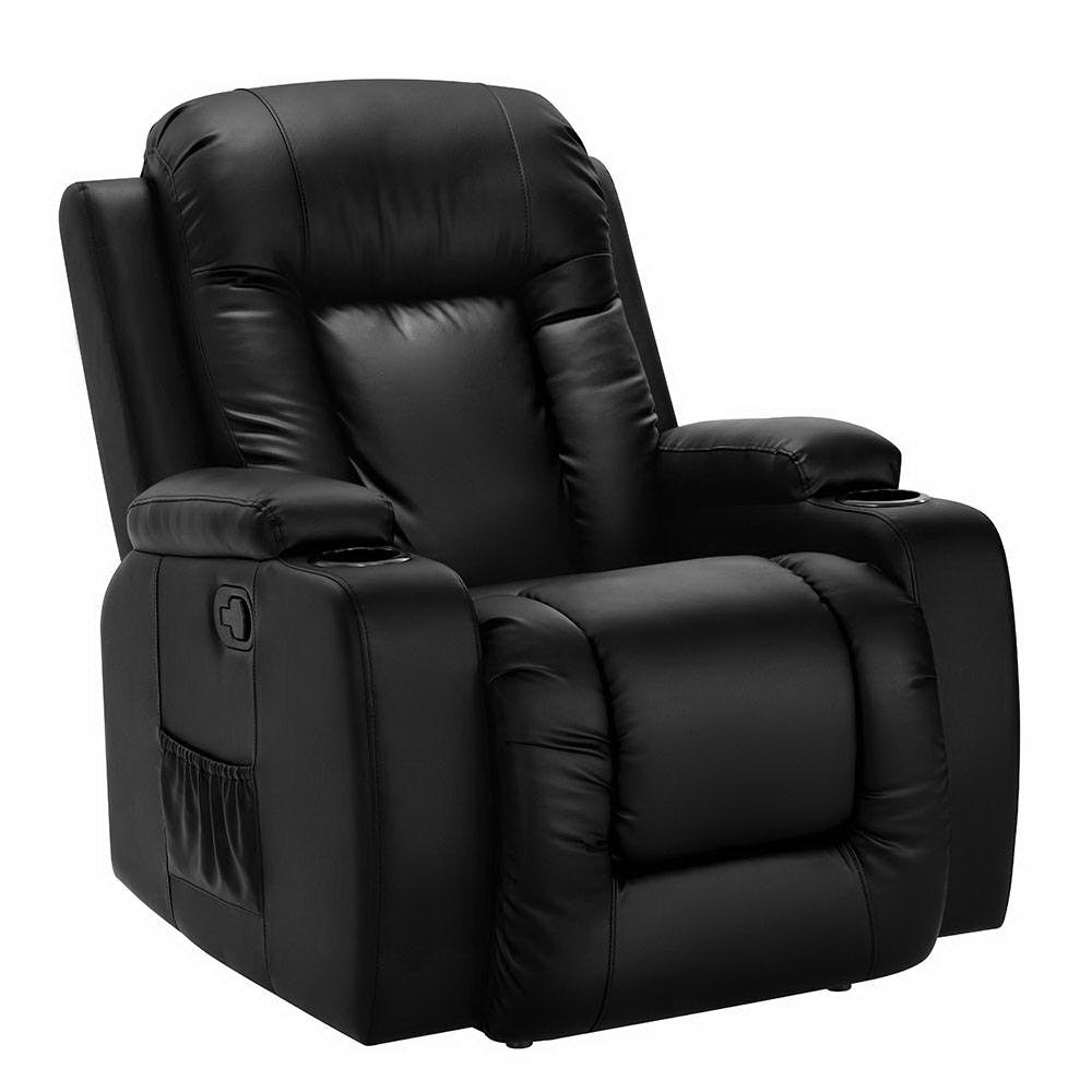 Artiss Electric Massage Chair Recliner Luxury Lounge Sofa Armchair Heat Leather-Furniture &gt; Living Room - Peroz Australia - Image - 1