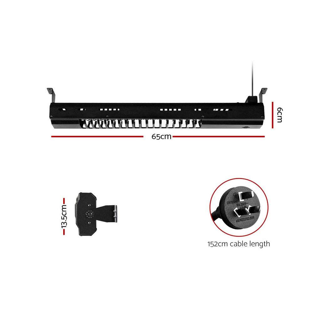 Devanti Electric Strip Heater Infrared Radiant Heaters Reamote control 2000W-Heaters-PEROZ Accessories