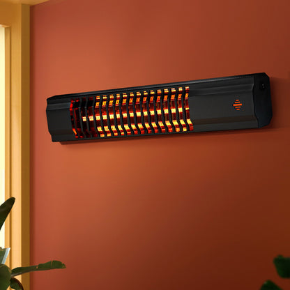 Devanti Electric Strip Heater Infrared Radiant Heaters Reamote control 2000W-Heaters-PEROZ Accessories