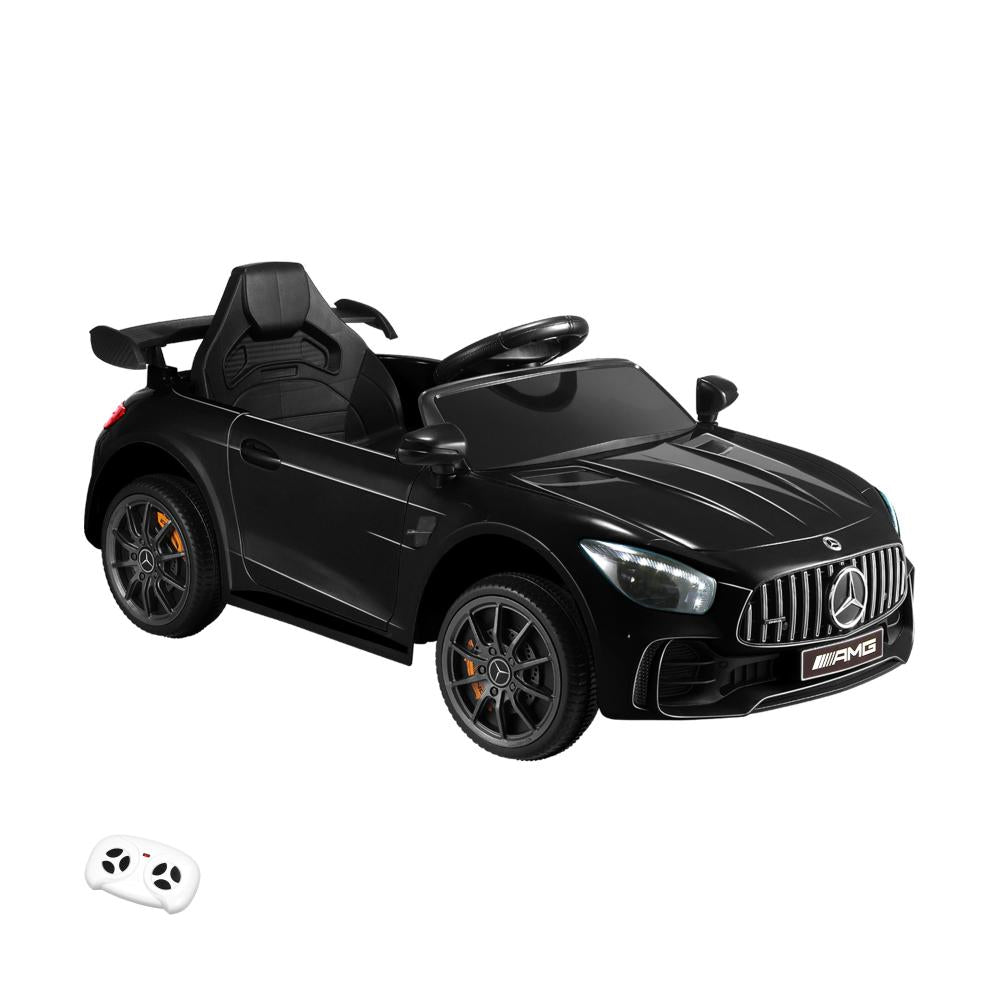 Shop Kids Ride On Car Mercedes-Benz AMG GTR Licensed Remote Electric Toy Gift 12V Black  | PEROZ Australia