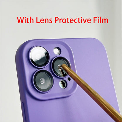 Anymob iPhone Light Green Silicon Phone Cases Lens Protector Film Soft Shockproof Cover-Mobile Phone Cases-PEROZ Accessories