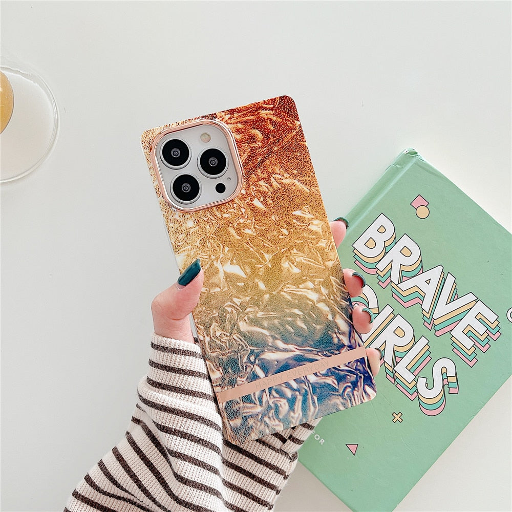 Anymob iPhone Flame Electroplated Vintage Case Soft Silicone Shockproof Phone Cover-PEROZ Accessories