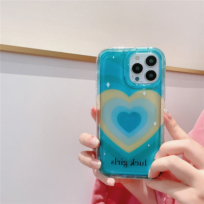 Anymob iPhone Case Pink Lovely Love Heart Air CushionSoft Cover Silicone Shockproof Protector-Mobile Phone Cases-PEROZ Accessories