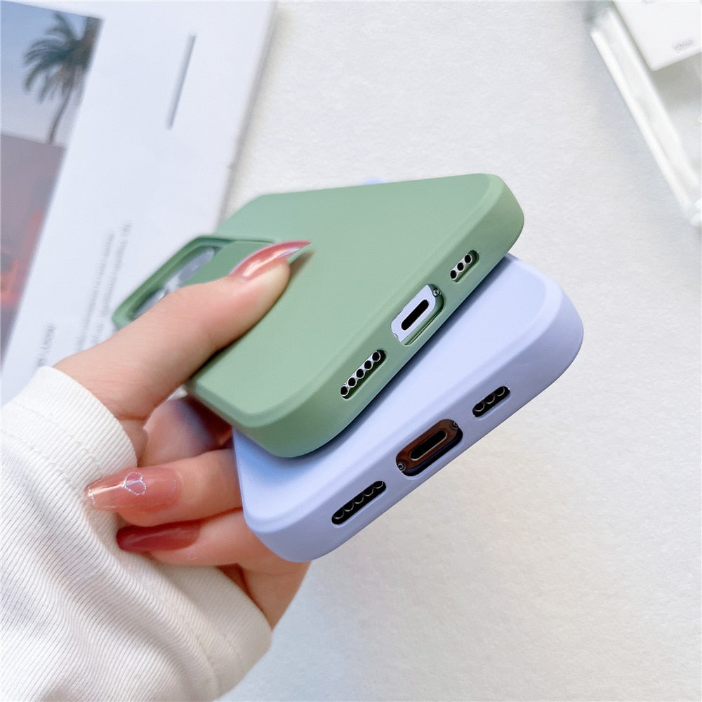 Anymob iPhone Green Window Phone Case Slide Lens Protection Shockproof Cover-Mobile Phone Cases-PEROZ Accessories