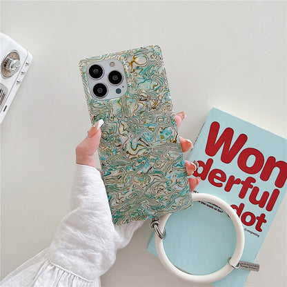 Anymob iPhone Case Blue Luxury Glitter Shell Pattern with Bracelet Cover-Mobile Phone Cases-PEROZ Accessories