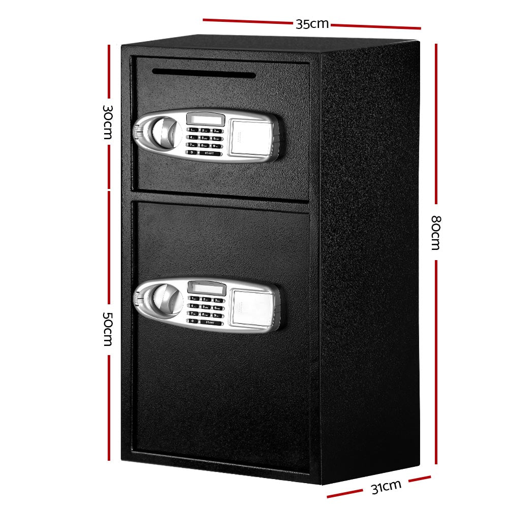 UL-TECH Electronic Safe Digital Security Box Double Door LCD Display-Home &amp; Garden &gt; Storage-PEROZ Accessories