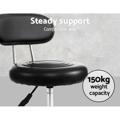 Artiss Salon Stool Swivel Chair Backrest Barber Hairdressing Hydraulic Height-Furniture &gt; Bar Stools &amp; Chairs - Peroz Australia - Image - 7