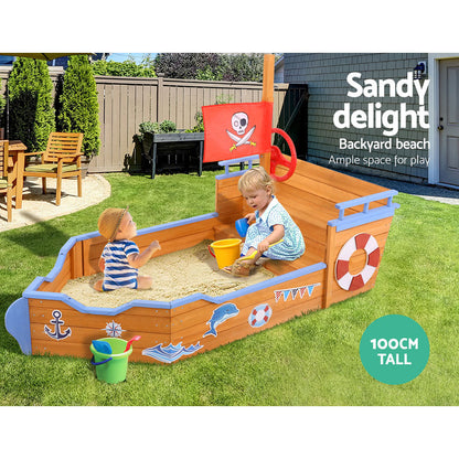 Keezi Boat Sand Pit-Baby &amp; Kids &gt; Toys-PEROZ Accessories