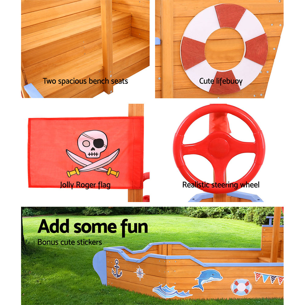 Keezi Boat Sand Pit-Baby &amp; Kids &gt; Toys-PEROZ Accessories