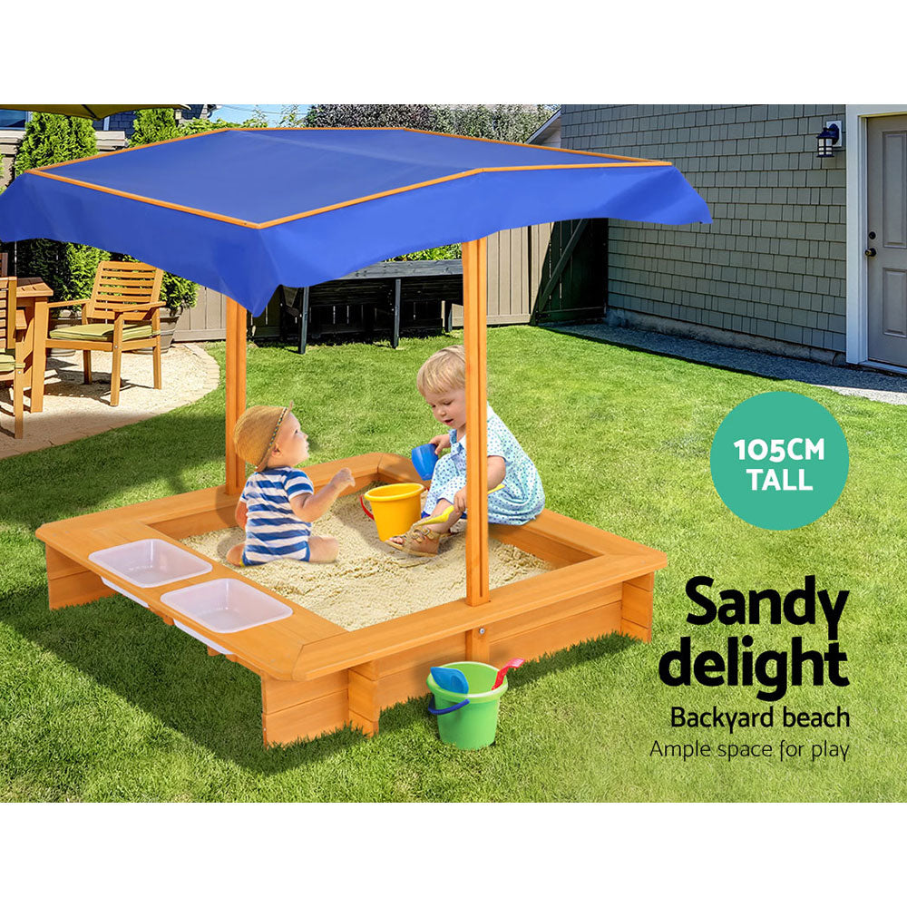 Keezi Outdoor Canopy Sand Pit-Baby &amp; Kids &gt; Toys-PEROZ Accessories