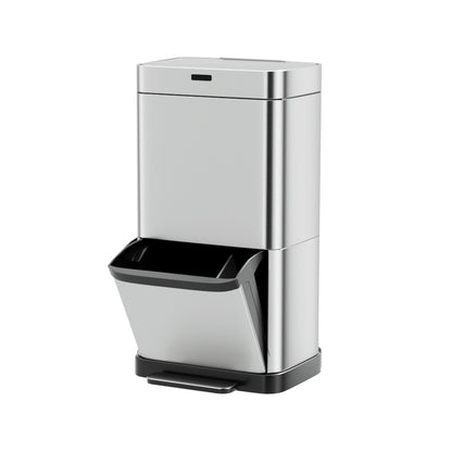 Devanti 70L Motion Sensor Bin Pedal Bins Automatic Siver-Appliances &gt; Appliances Others-PEROZ Accessories