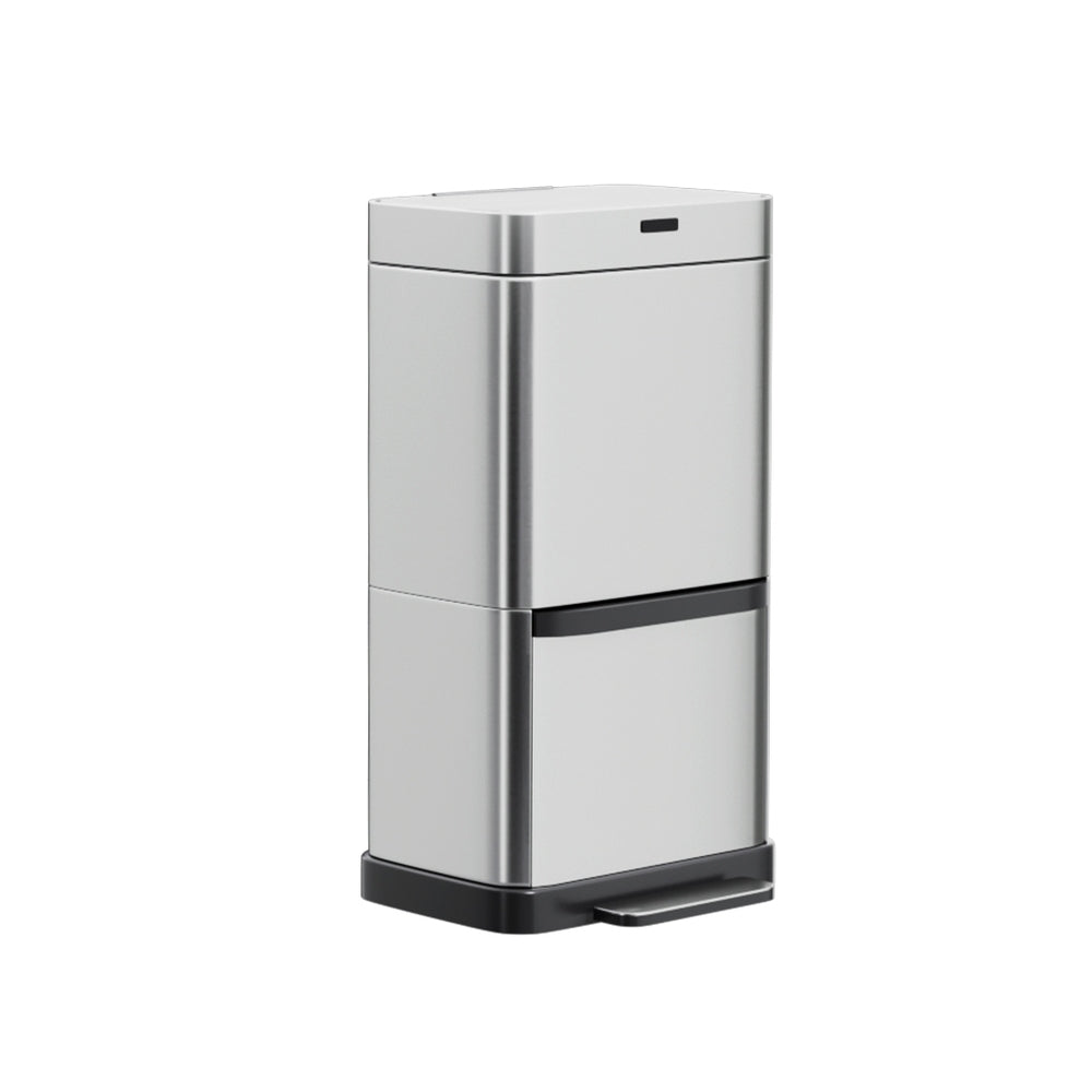 Devanti 70L Motion Sensor Bin Pedal Bins Automatic Siver-Appliances &gt; Appliances Others-PEROZ Accessories