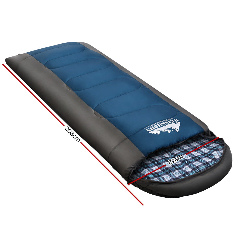 Weisshorn Sleeping Bag Camping Hiking Tent Winter Outdoor Comfort 0 Degree Navy-Outdoor &gt; Camping-PEROZ Accessories