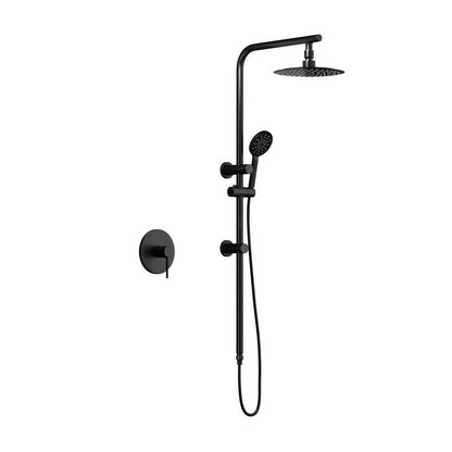 Shop Welba 10&quot; Rain Shower Head Set Round Handheld With Shower Mixer Tap Black  | PEROZ Australia