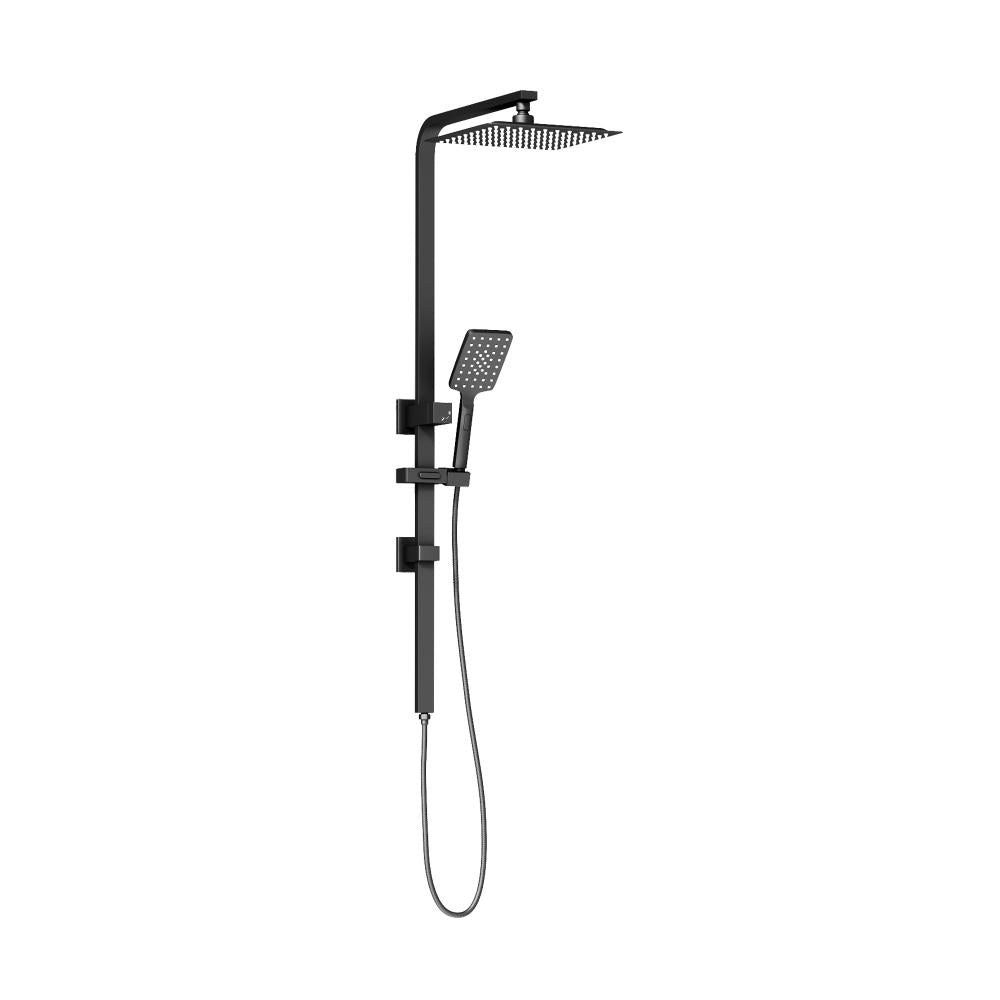 Shop Welba 10&quot; Rain Shower Head Set Square 3-Mode Handheld Shower Rail Set Black  | PEROZ Australia