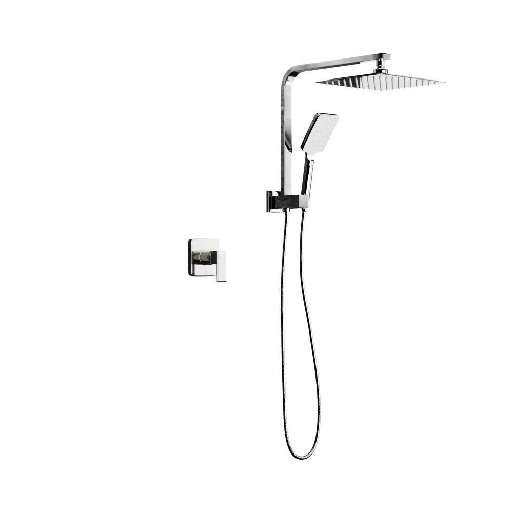 Welba 10&quot; Rain Shower Head Set With Mixer Square 3-Mode Handheld Shower Chrome |PEROZ Australia