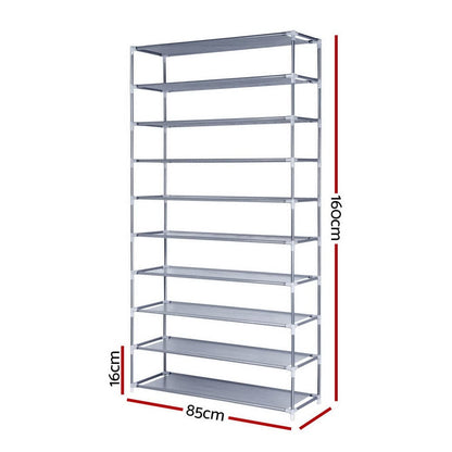 10 Tier Stackable Shoe Rack-Home &amp; Garden &gt; Storage-PEROZ Accessories