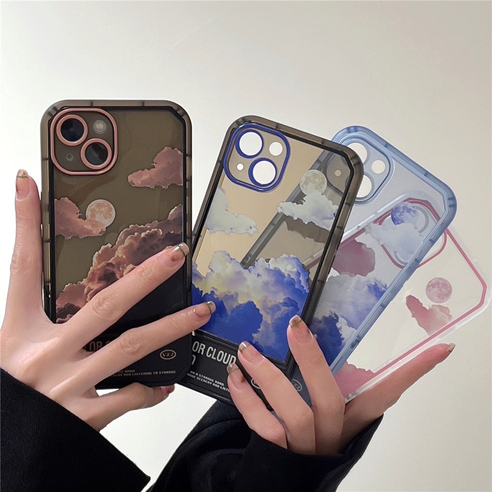 Anymob iPhone Snowy Mountain Invisible Wristband Bracket Phone Case Silicon Cover-Mobile Phone Cases-PEROZ Accessories