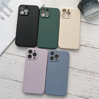 Anymob iPhone Lavander Square Silicone Phone Case Slim Soft Back Cover-Mobile Phone Cases-PEROZ Accessories