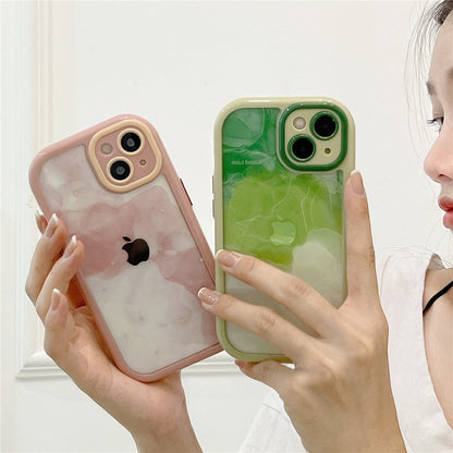 Anymob iPhone Daisy Acrylic Watercolor Phone Case Transparent Shockproof Cover-Mobile Phone Cases-PEROZ Accessories