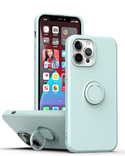 Anymob iPhone Case Pantone Shockproof Silicone Ring Holder Magnetic Stand Back Cover-Mobile Phone Cases-PEROZ Accessories