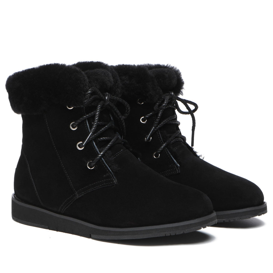 TARRAMARRA Lace Up Ankle Fashion Sheepskin Women UGG Boots Bonnie-Boots-PEROZ Accessories