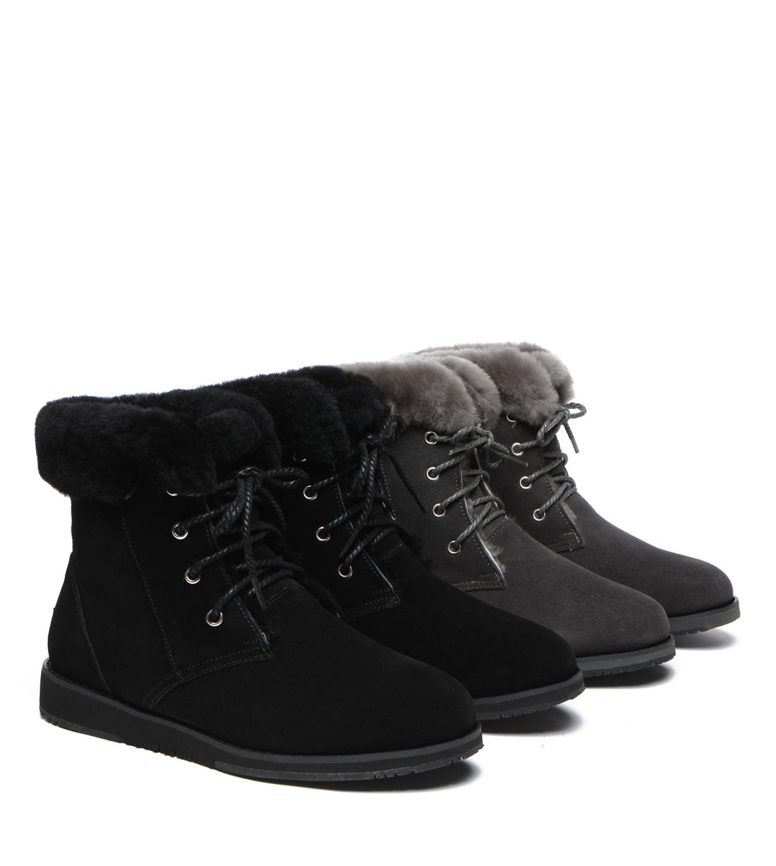 TARRAMARRA Lace Up Ankle Fashion Sheepskin Women UGG Boots Bonnie-Boots-PEROZ Accessories