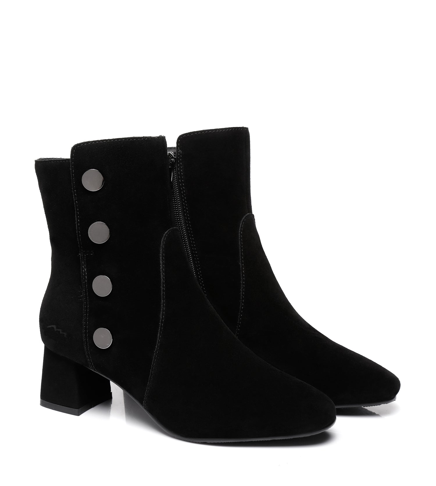 TARRAMARRA Midi Women Fashion Block Heel Black Boots-Heels-PEROZ Accessories